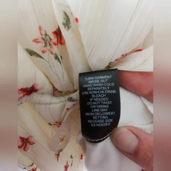 Trixxi tiered dress size L cream floral whimsygoth fairycore babydoll Y2K - Picture 2 of 10